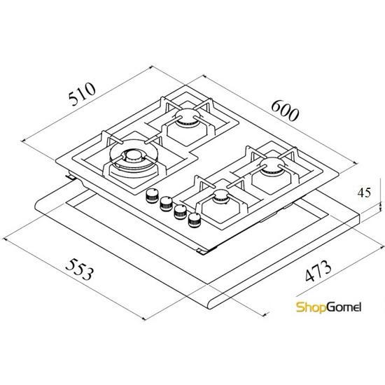 Варочная поверхность TEKA EFX 60 4G AI AL DR White [40214340]